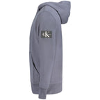 Blauer Baumwollpullover für Herren