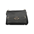 Schwarze Damen-Handtasche aus Polyurethan