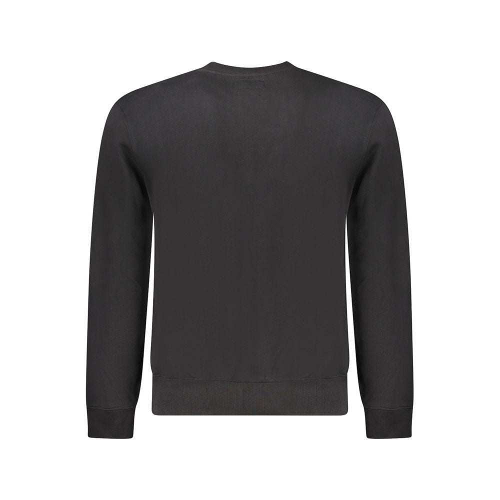 Schwarzer Baumwoll-Herren-Sweatshirt