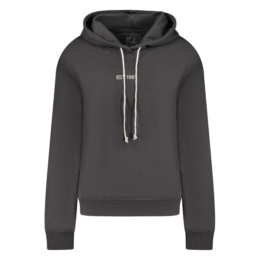 Schwarzer Baumwoll-Sweatshirt für Damen
