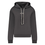 Schwarzer Baumwoll-Sweatshirt für Damen