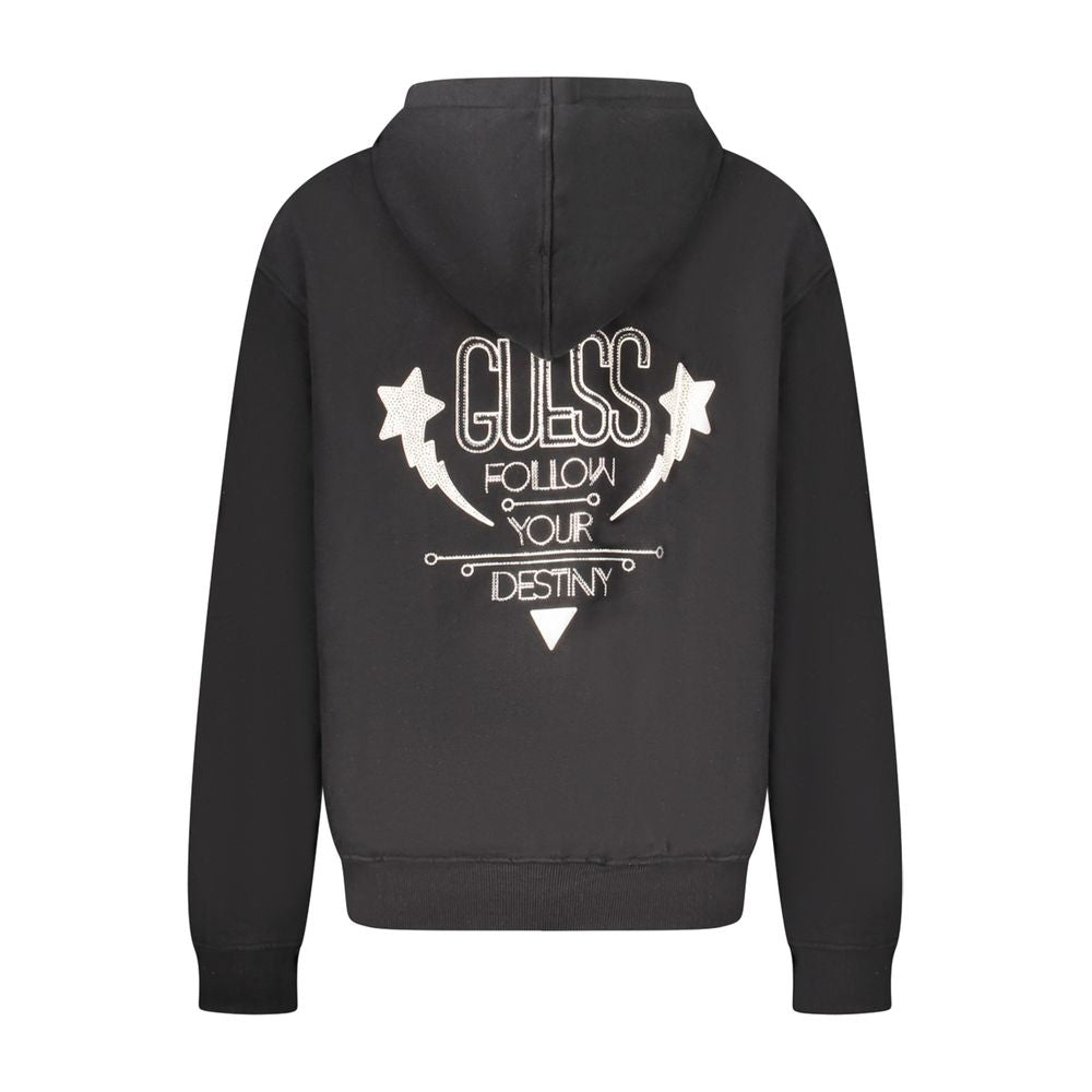 Schwarzer Baumwoll-Sweatshirt für Damen