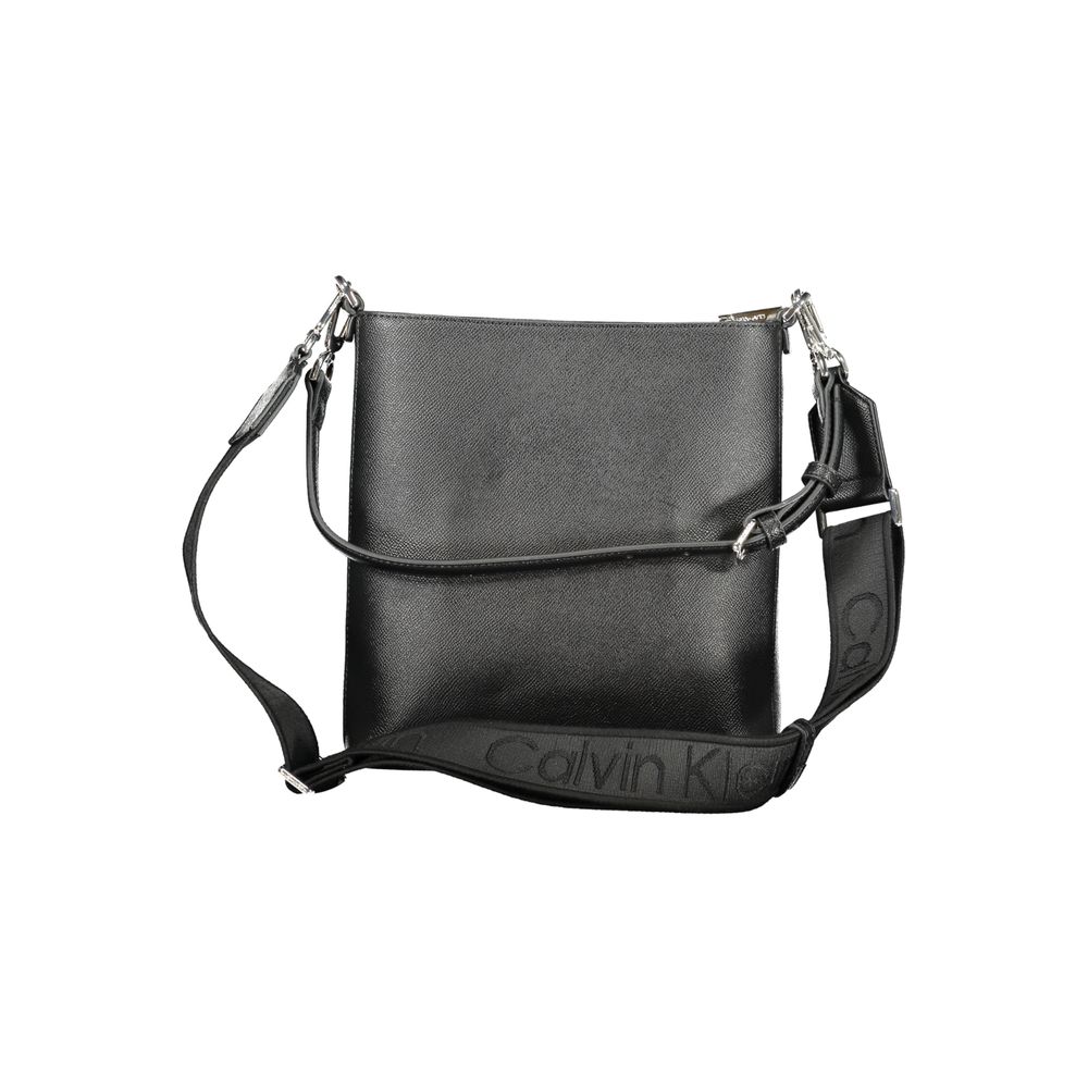 Schwarze Polyester Handtasche