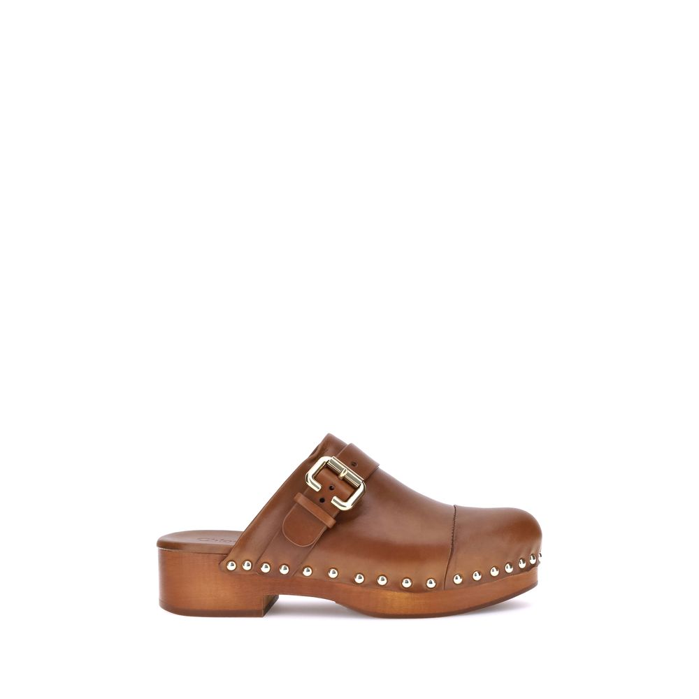 Braune Kalbsleder Bos Taurus Clogs