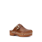 Braune Kalbsleder Bos Taurus Clogs