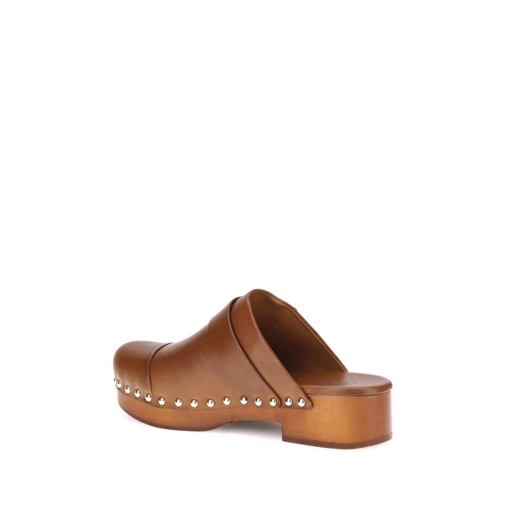 Braune Kalbsleder Bos Taurus Clogs