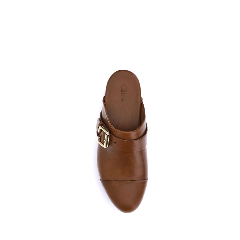Braune Kalbsleder Bos Taurus Clogs
