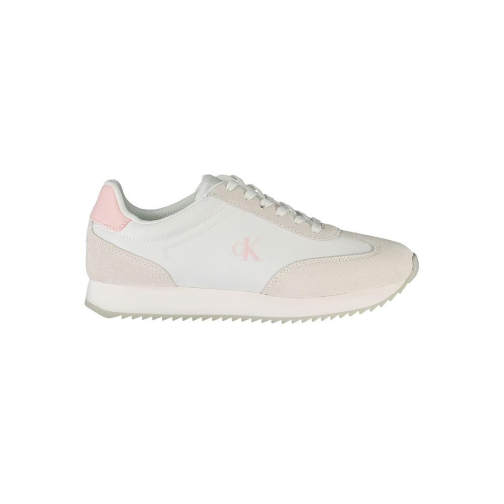 Weißer Polyester-Sneaker