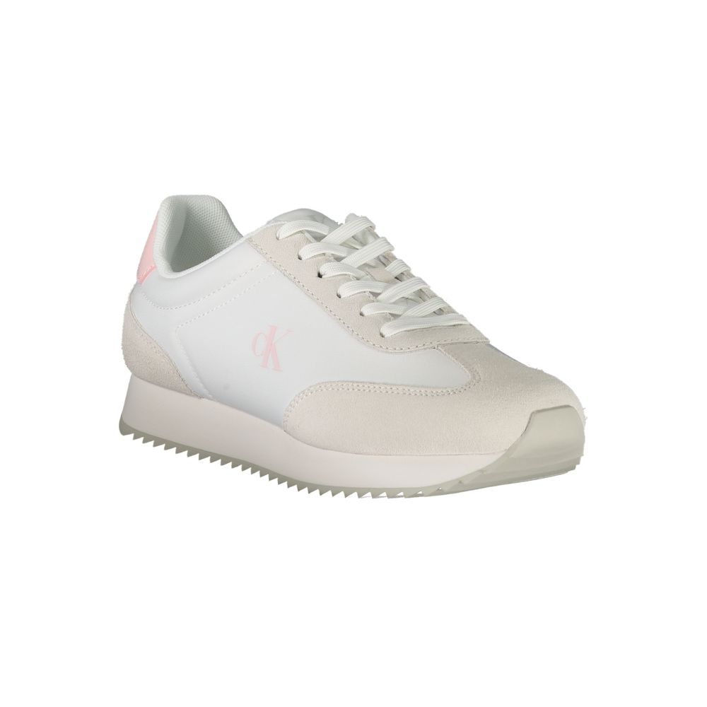 Weißer Polyester-Sneaker