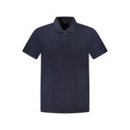 Blaues Baumwoll-Poloshirt