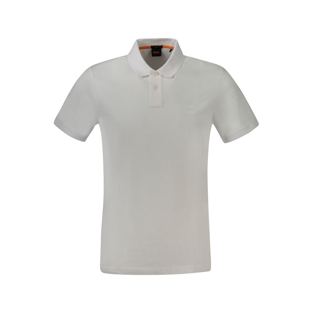 Bianco Baumwoll-Herrenpoloshirt