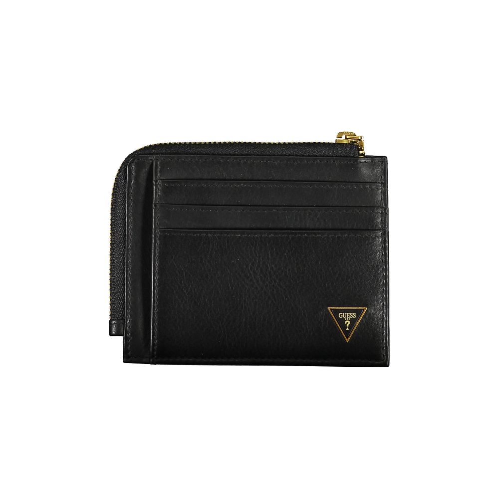 Schwarzes Leder Portemonnaie