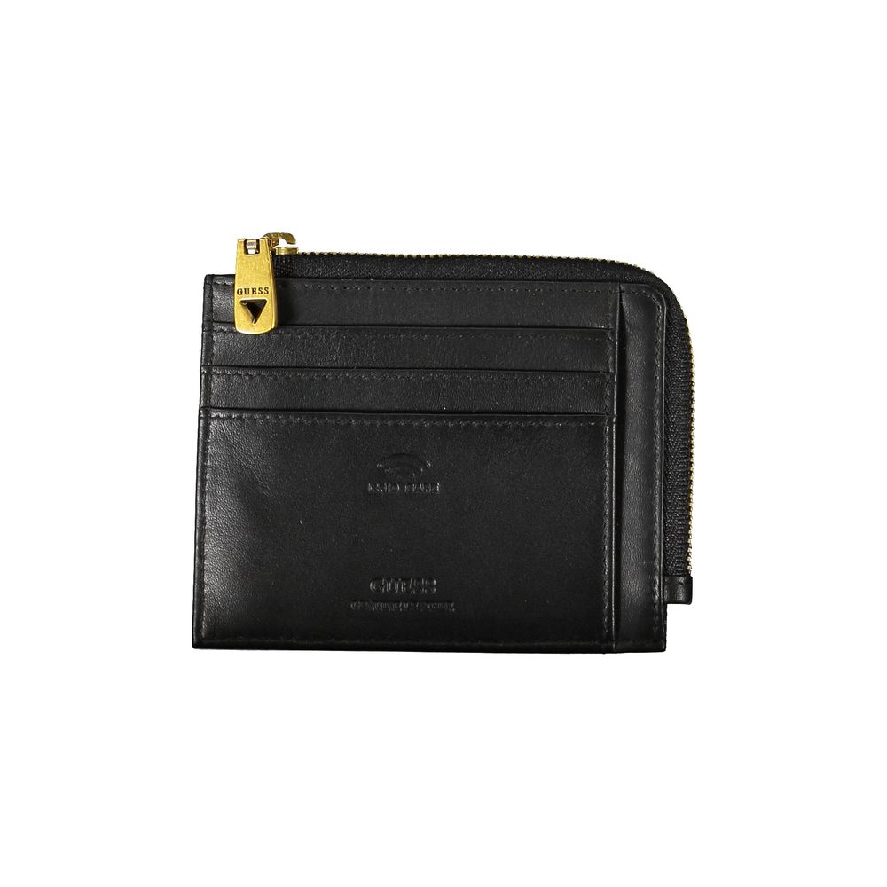 Schwarzes Leder Portemonnaie