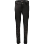 Schwarz Baumwolle Frauen Jeans
