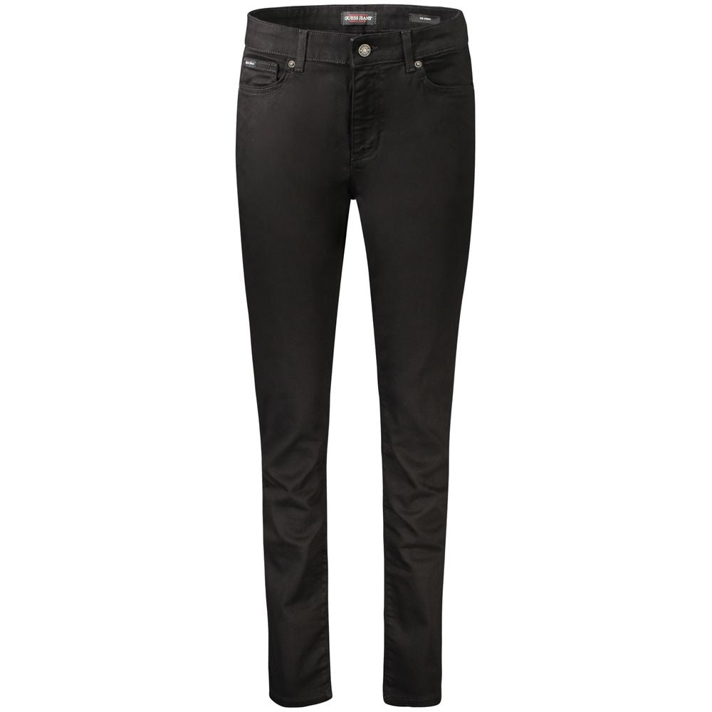 Schwarz Baumwolle Frauen Jeans