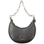 Schwarze Damen-Handtasche aus Polyurethan