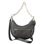 Schwarze Damen-Handtasche aus Polyurethan