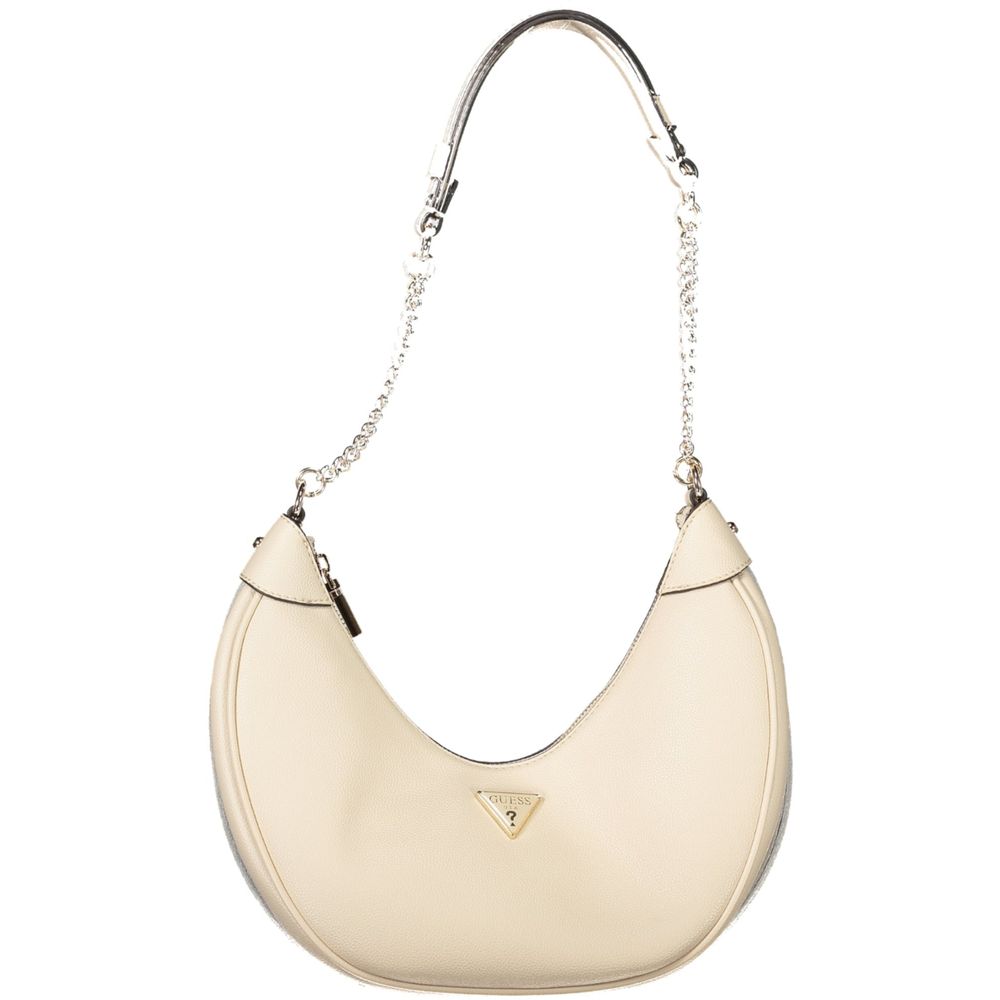 Damen-Handtasche aus beigem Polyurethan