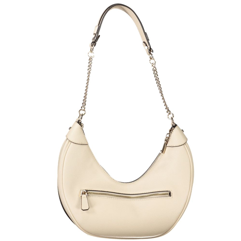 Damen-Handtasche aus beigem Polyurethan