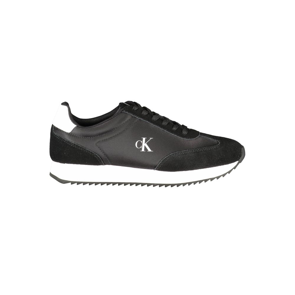 Schwarzes Leder Damen Sneaker
