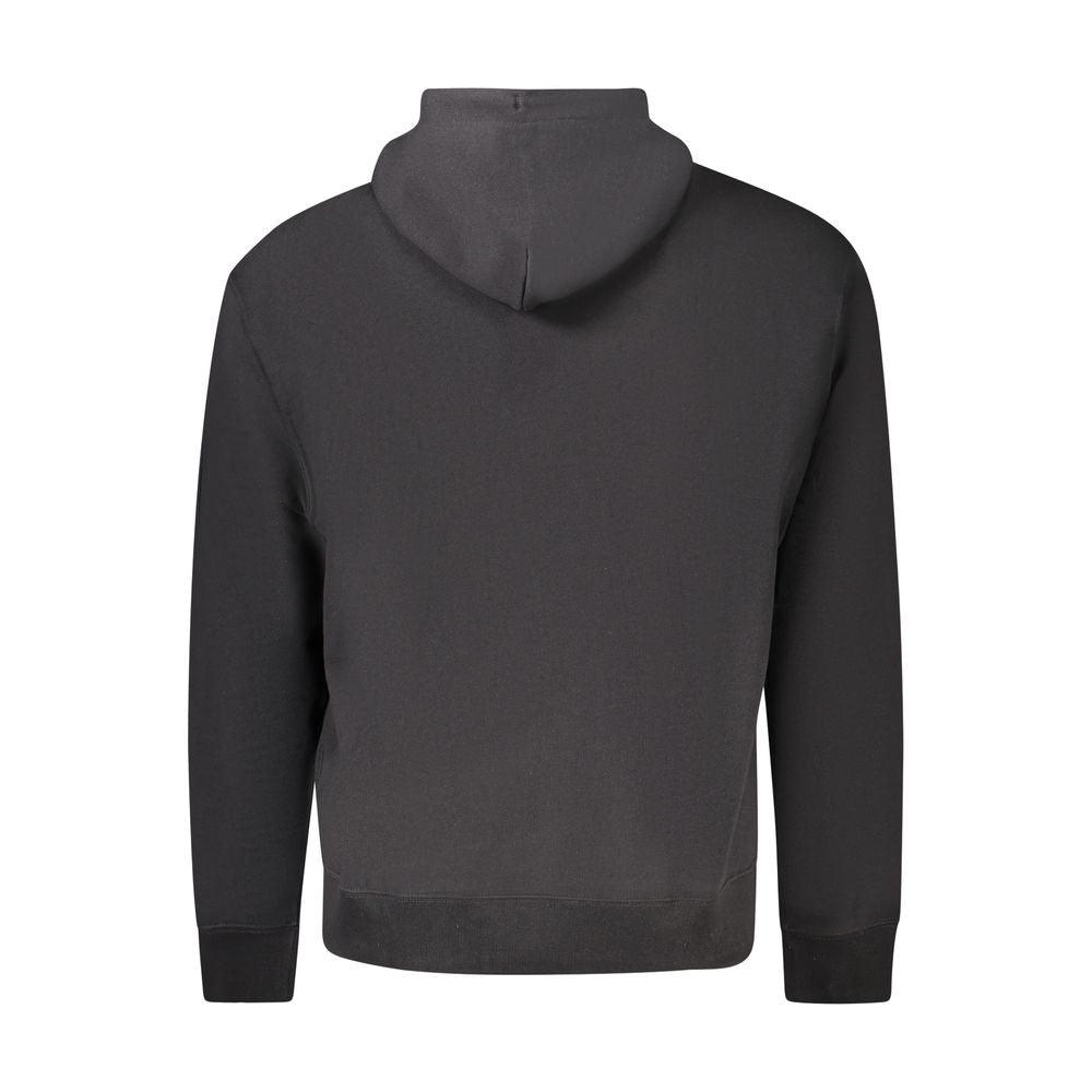 Schwarzer Baumwoll-Sweatshirt