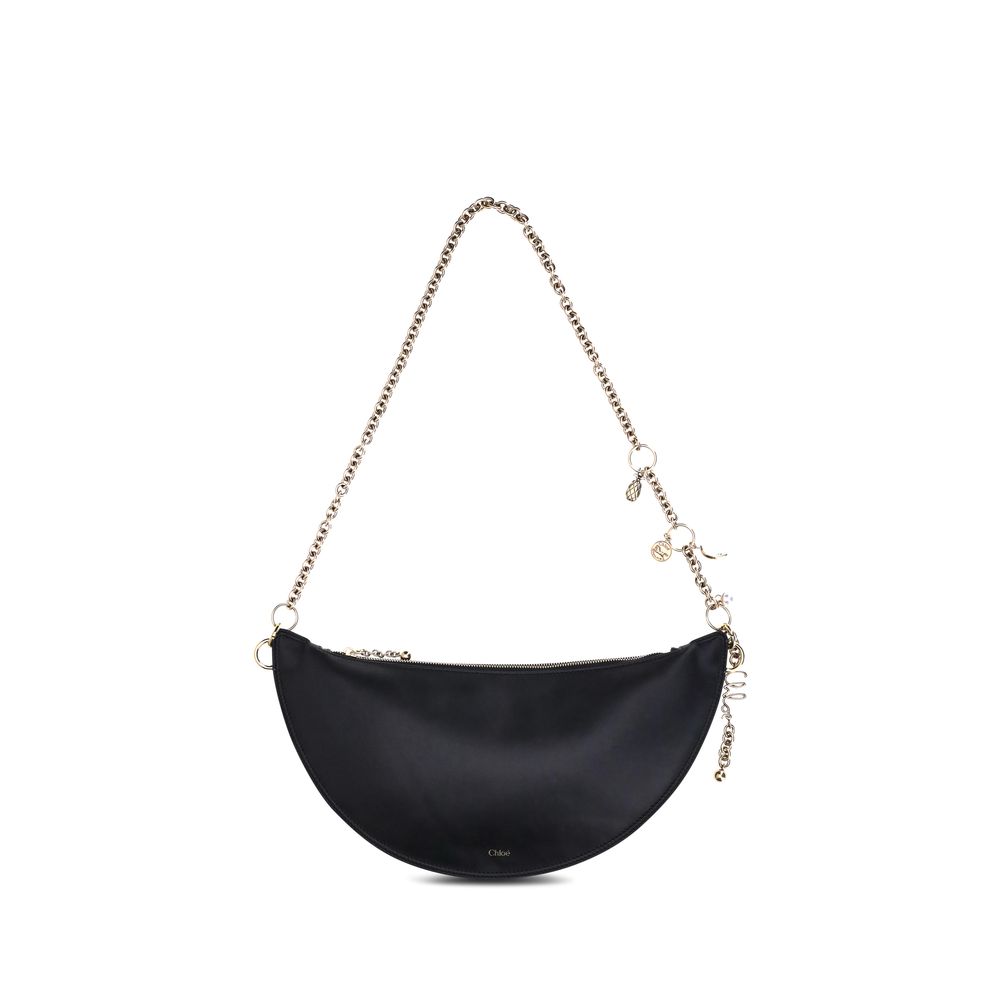 Schwarze Bos Taurus Kalbsleder Schultertasche