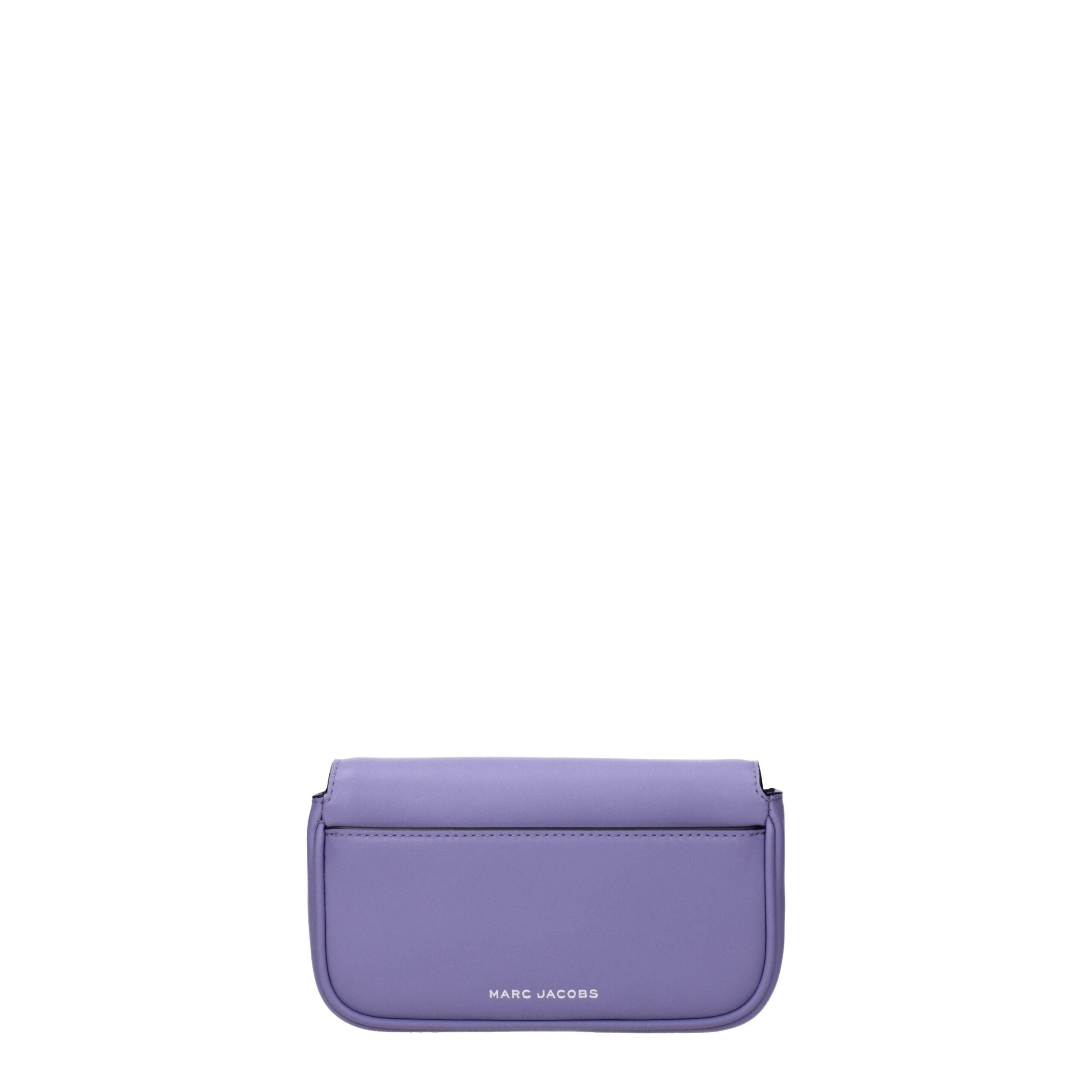 Lila Leder Crossbody Tasche