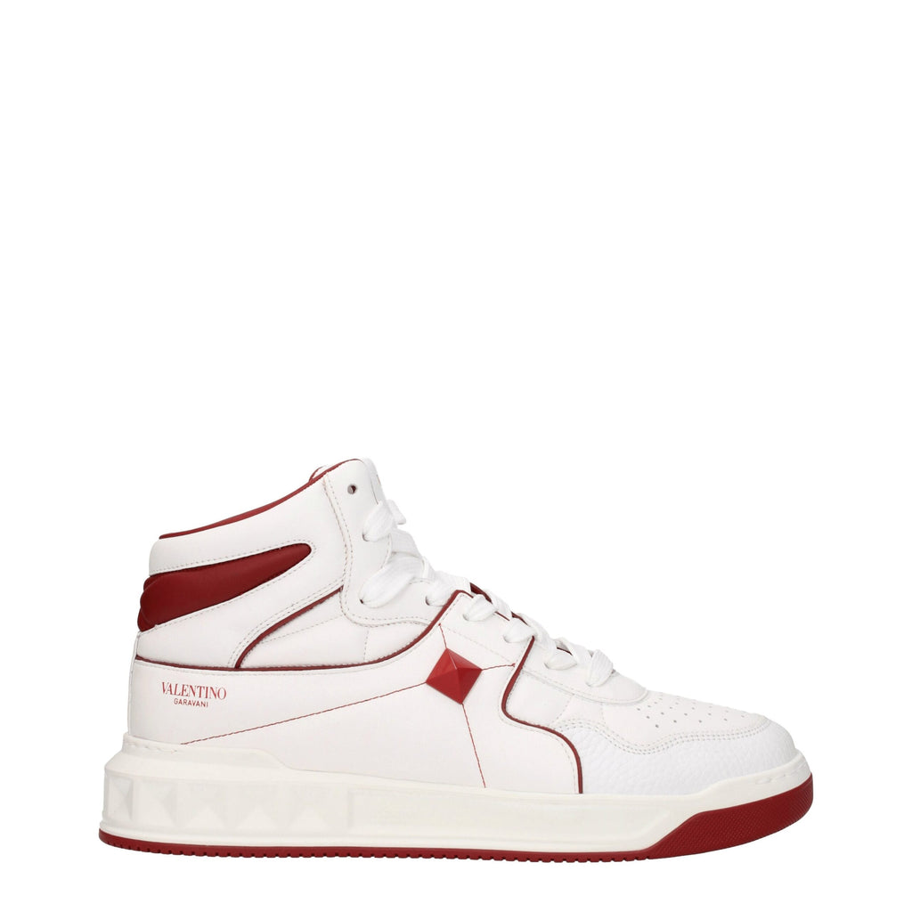 Hochwertige High-Top Sneaker aus weißem Leder