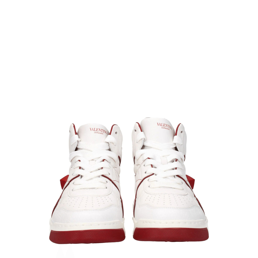 Hochwertige High-Top Sneaker aus weißem Leder