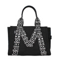 Schwarze Stoffhandtasche