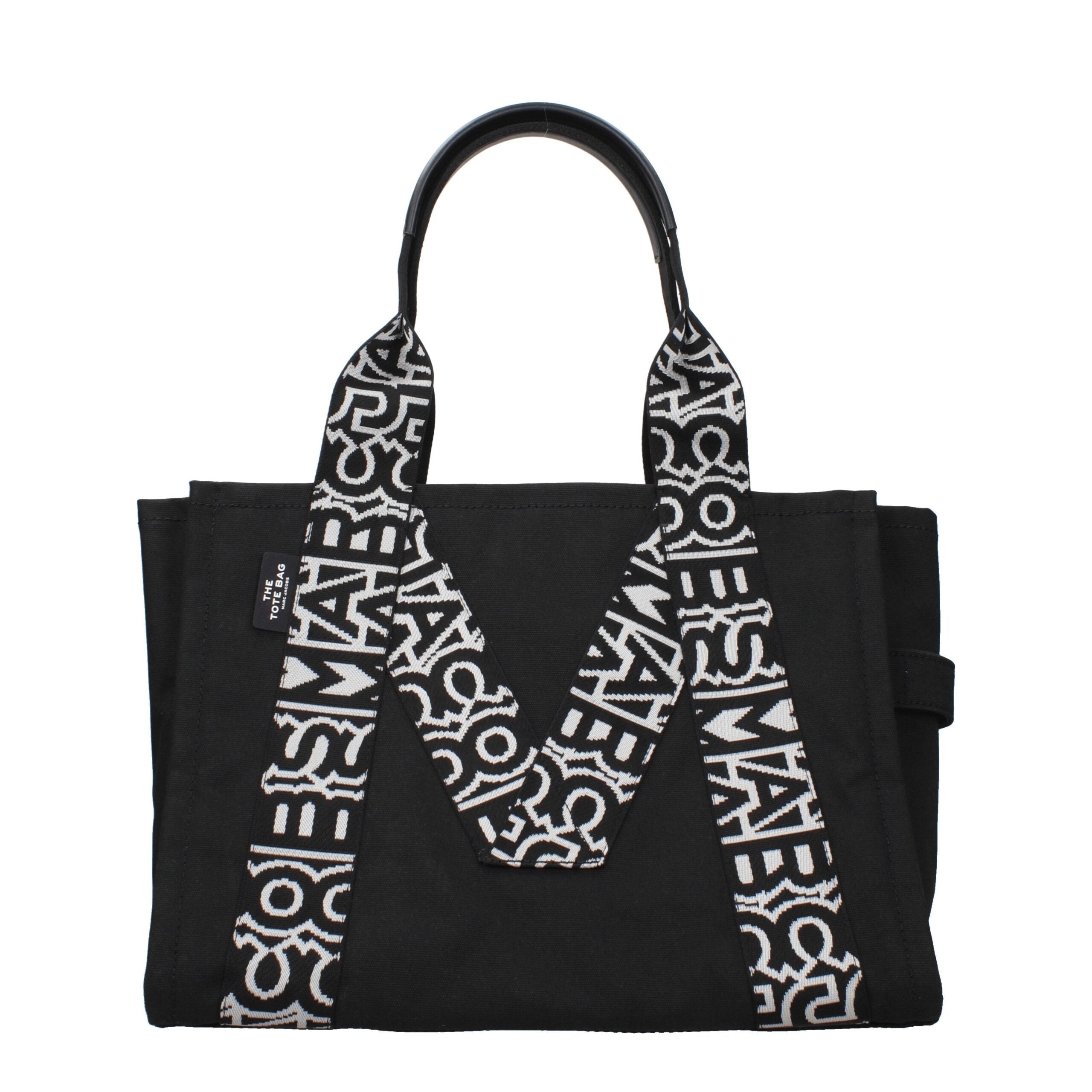 Schwarze Stoffhandtasche
