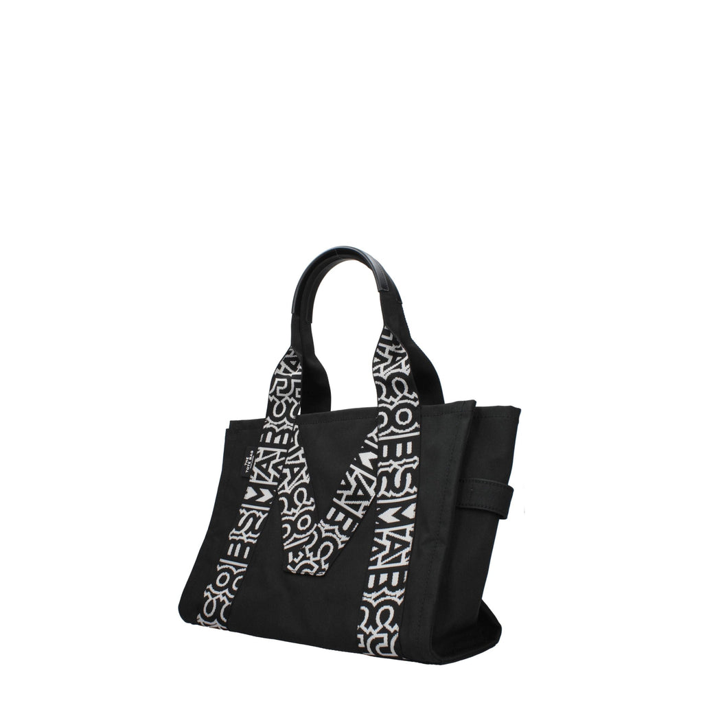 Schwarze Stoffhandtasche