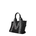 Schwarze Stoffhandtasche