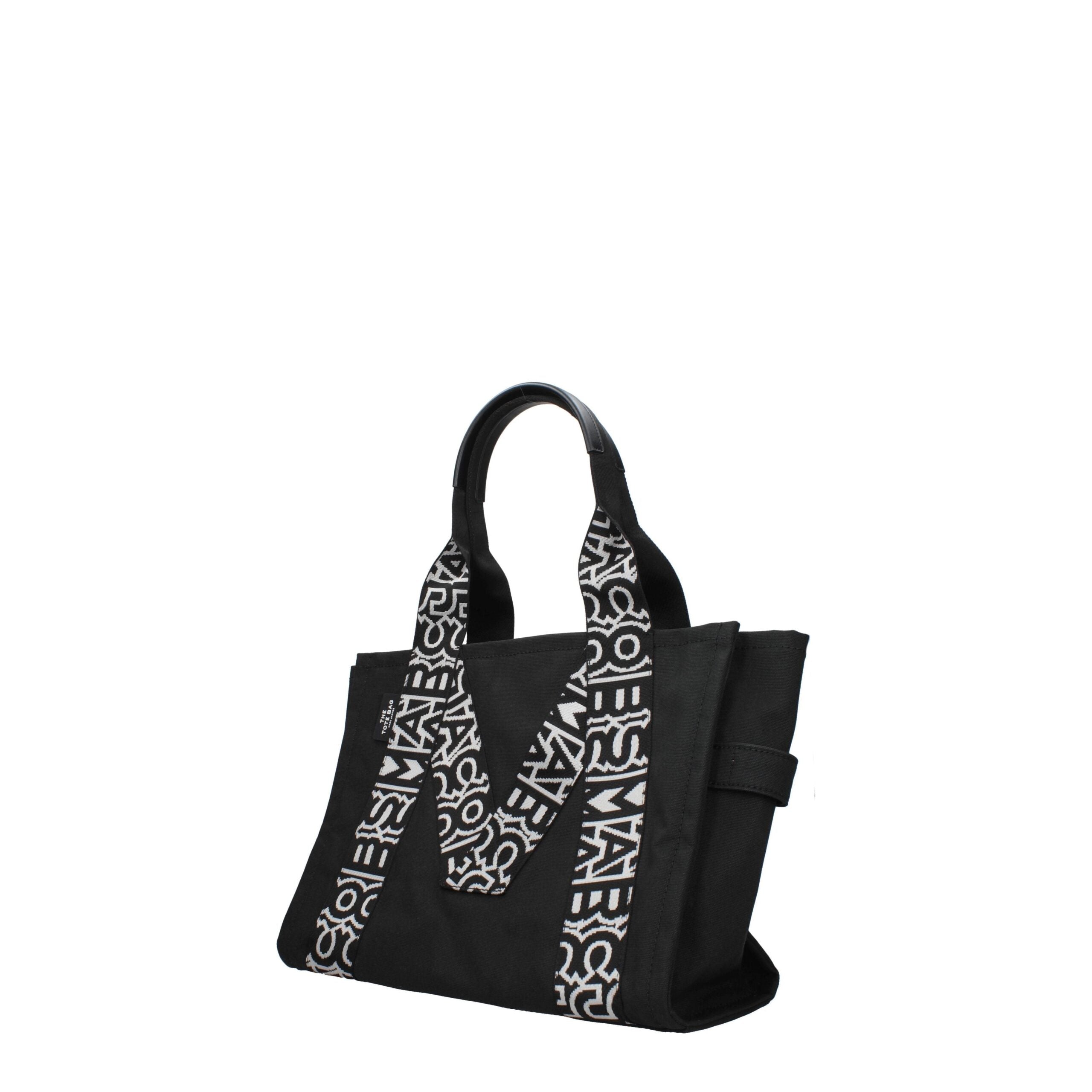 Schwarze Stoffhandtasche