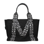 Schwarze Stoffhandtasche