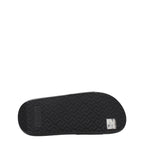Schwarze Leder-Slipper