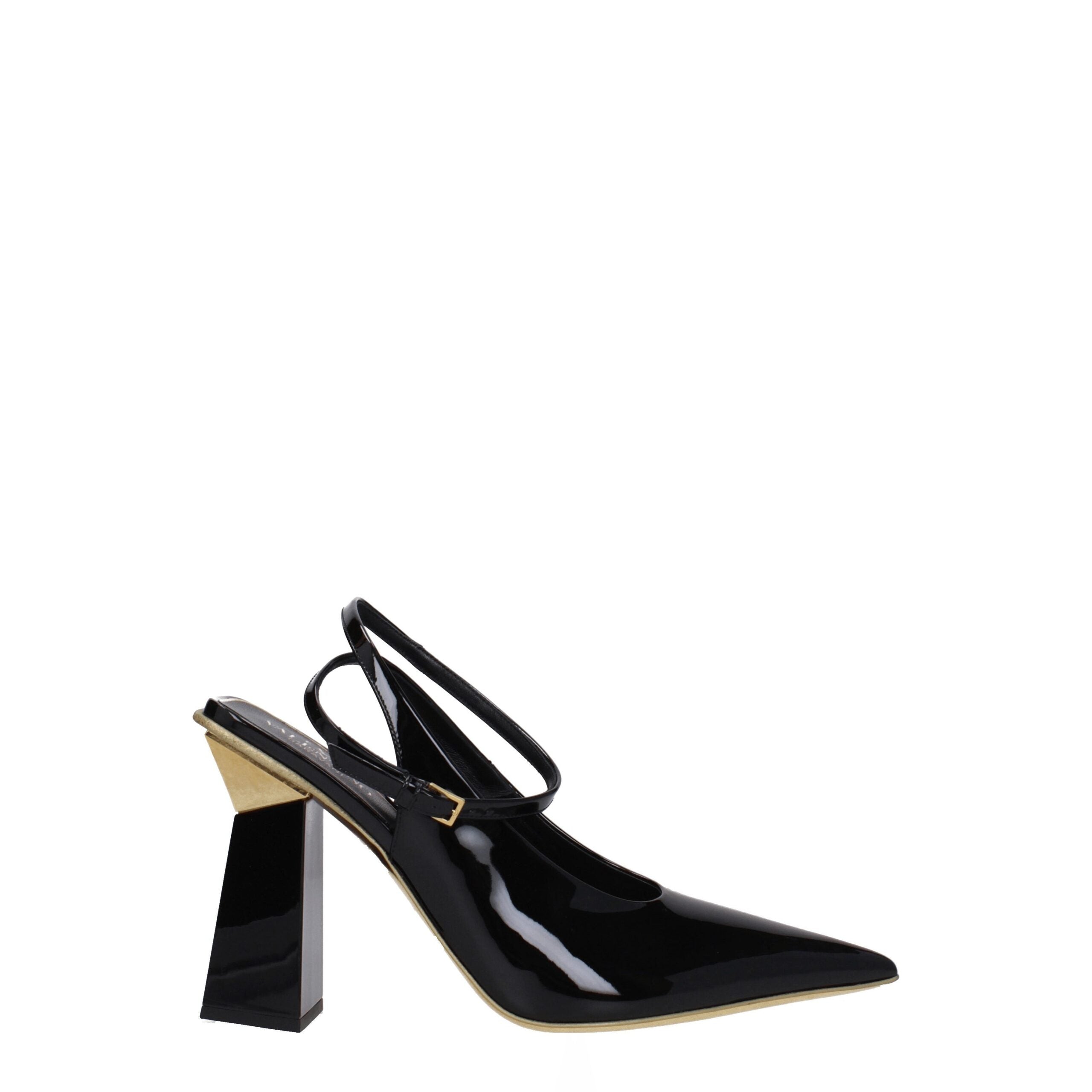 Schwarze Ledersandalen