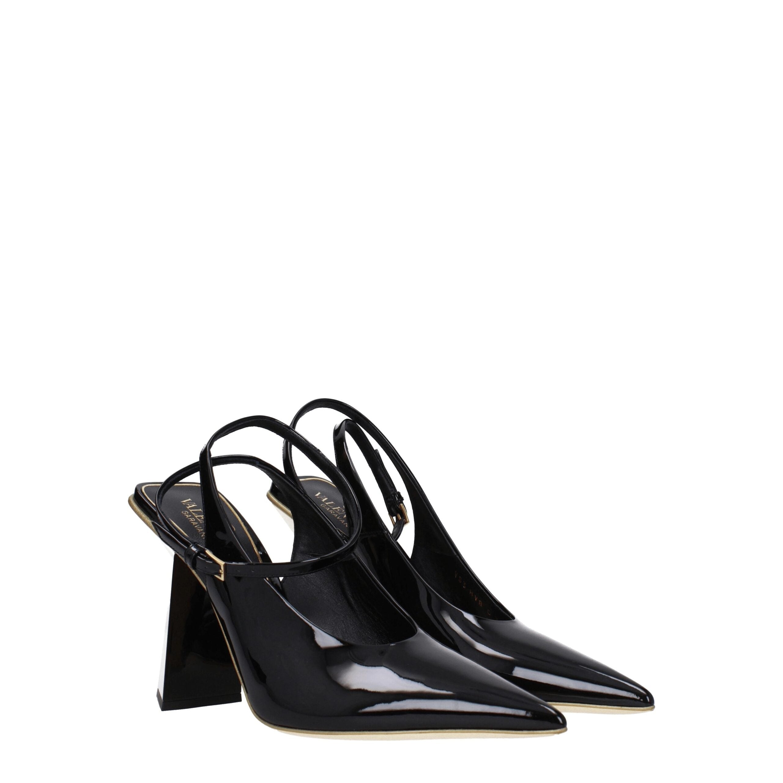 Schwarze Ledersandalen
