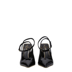 Schwarze Ledersandalen