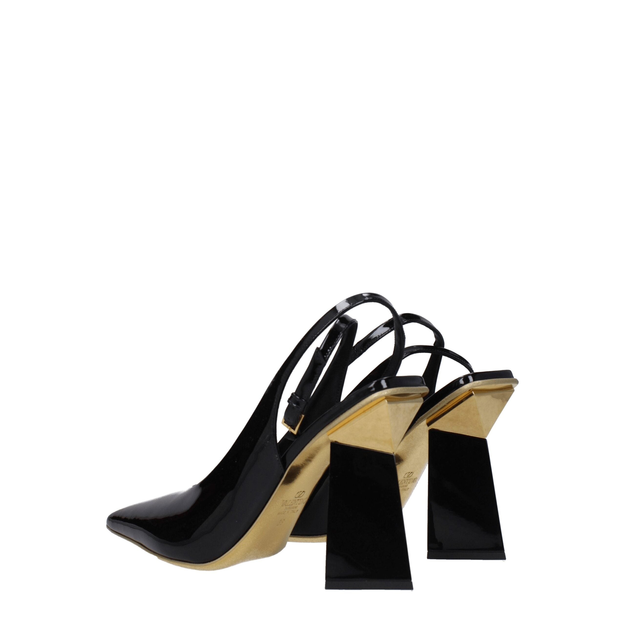 Schwarze Ledersandalen