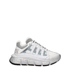 Weiße Stoff-Sneaker im Athletic-Look