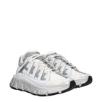 Weiße Stoff-Sneaker im Athletic-Look