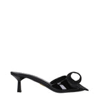 Schwarze Ledersandalen