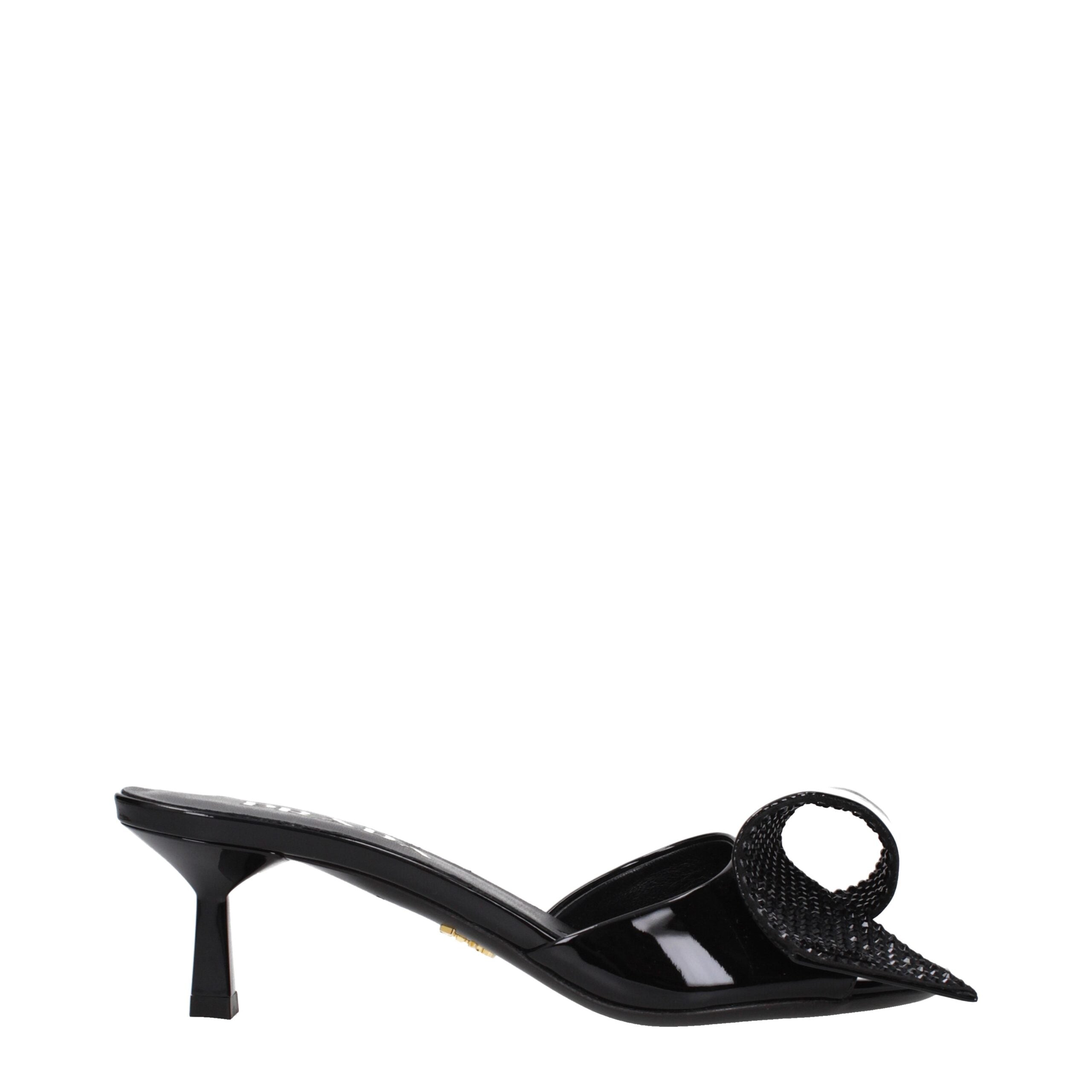 Schwarze Ledersandalen