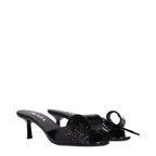 Schwarze Ledersandalen
