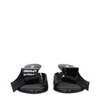 Schwarze Ledersandalen