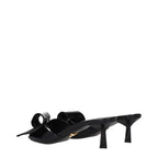 Schwarze Ledersandalen