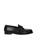 Schwarze Leder Loafer zum Hineinschlüpfen