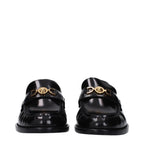 Schwarze Leder Loafer zum Hineinschlüpfen