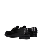 Schwarze Leder Loafer zum Hineinschlüpfen